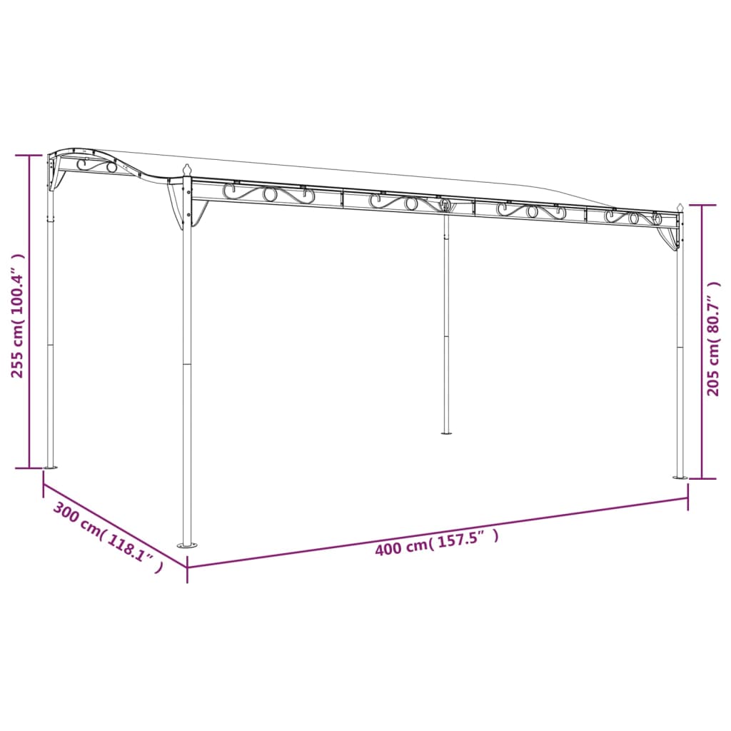 vidaXL Canopy Gazebo Party Canopy Camping Barbecue Shelter Fabric and Steel-1