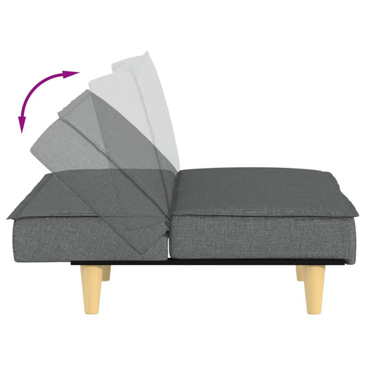vidaXL Sofa Bed Modern Loveseat Sleeper Sofa Guest Bed with Pillows Fabric-0