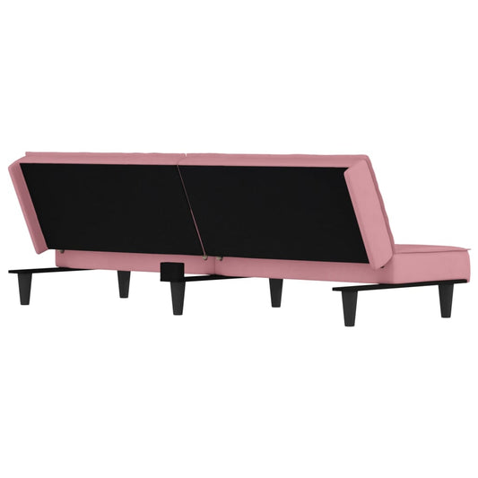 vidaXL 2-Seater Sofa Bed Velvet Recliner Loveseat Folding Daybed Multi Colors-0