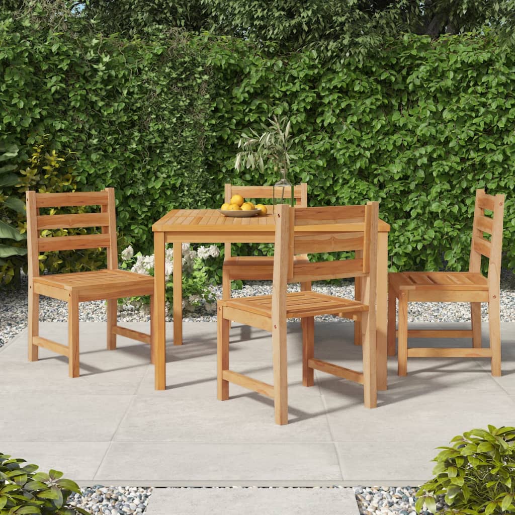 vidaXL Patio Dining Set Garden Outdoor Dining Table and Chairs Solid Teak Wood-8