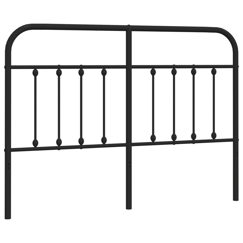 vidaXL Metal Headboard Black 39.4"-1