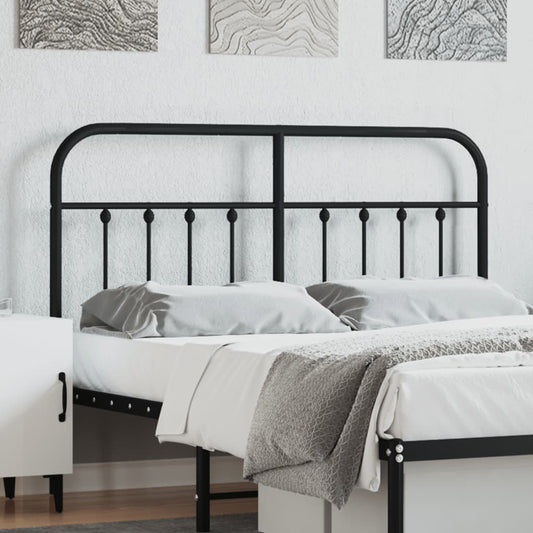 vidaXL Metal Headboard Black 39.4"-0