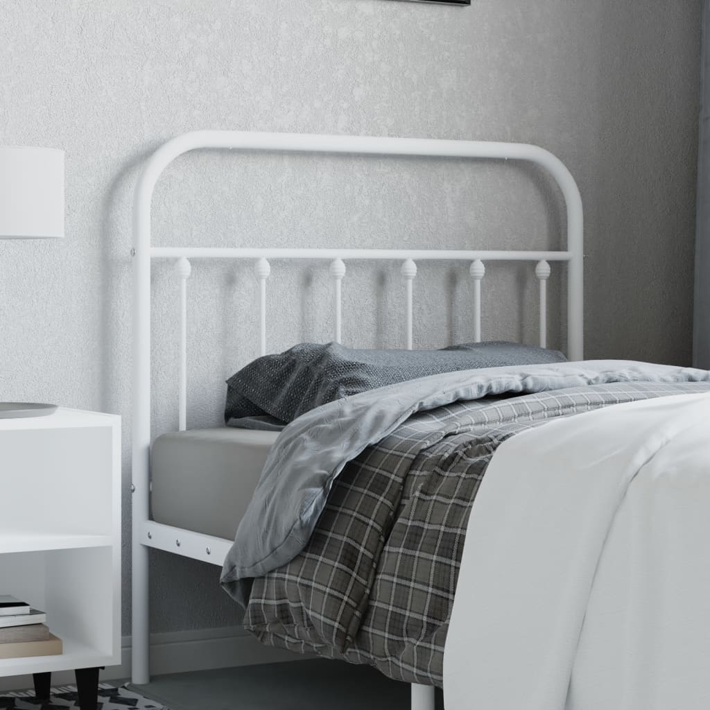 vidaXL Metal Headboard Black 39.4"-9
