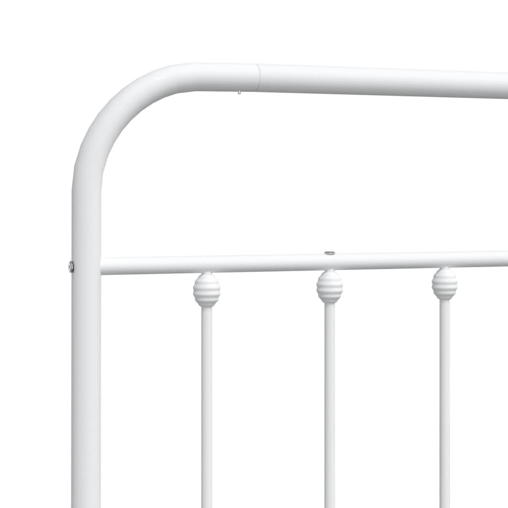vidaXL Metal Headboard Black 39.4"-2