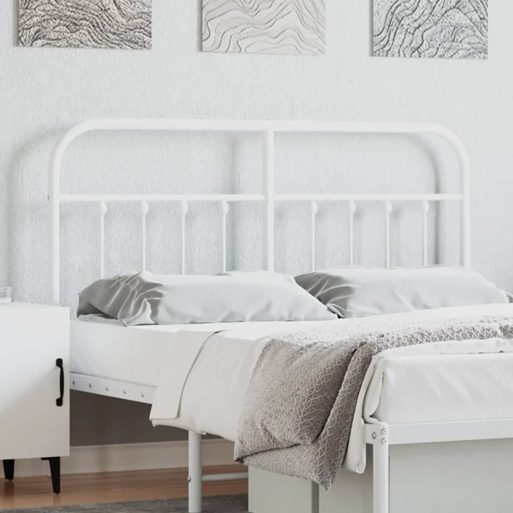 vidaXL Metal Headboard Black 39.4"-10