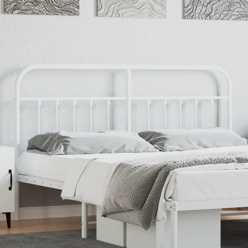 vidaXL Metal Headboard Black 39.4"-13