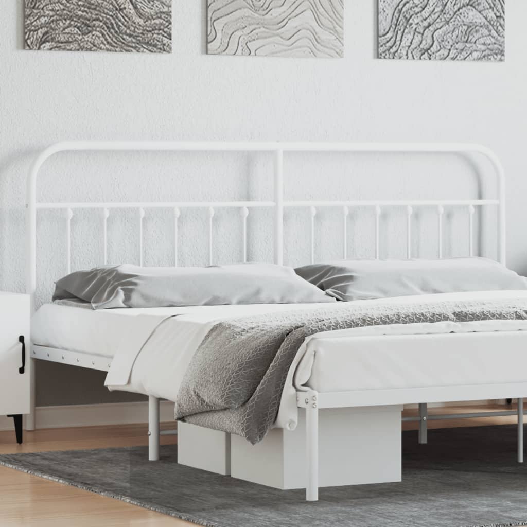 vidaXL Metal Headboard Black 39.4"-12