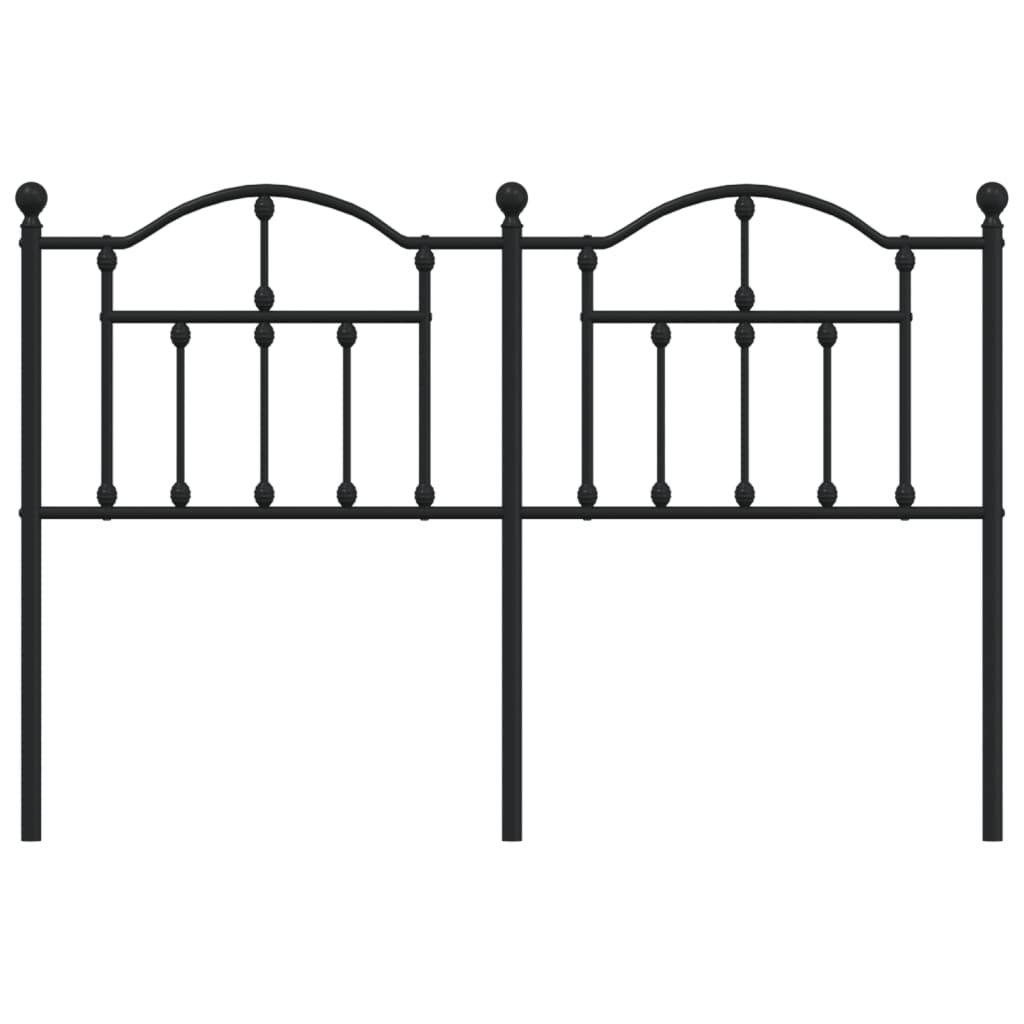 vidaXL Metal Headboard Black 39.4"-3