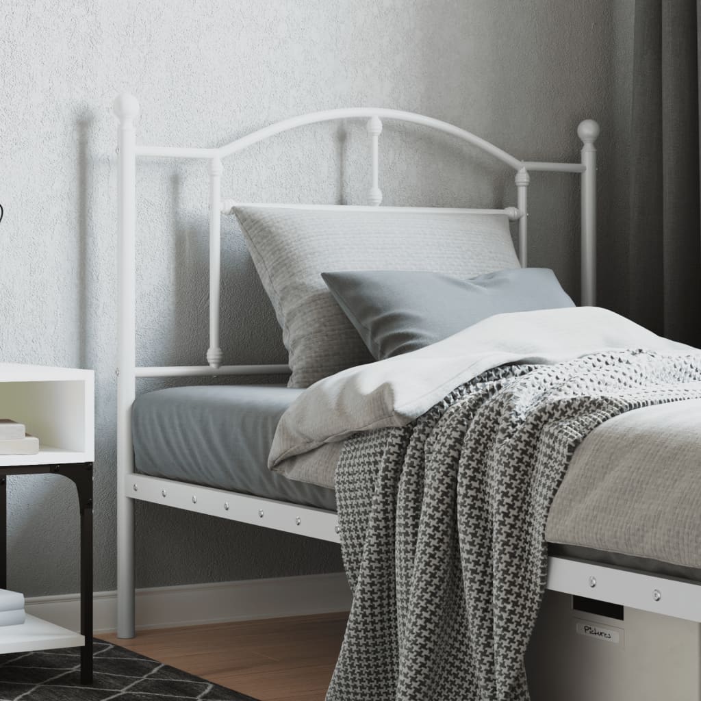 vidaXL Metal Headboard Black 39.4"-8