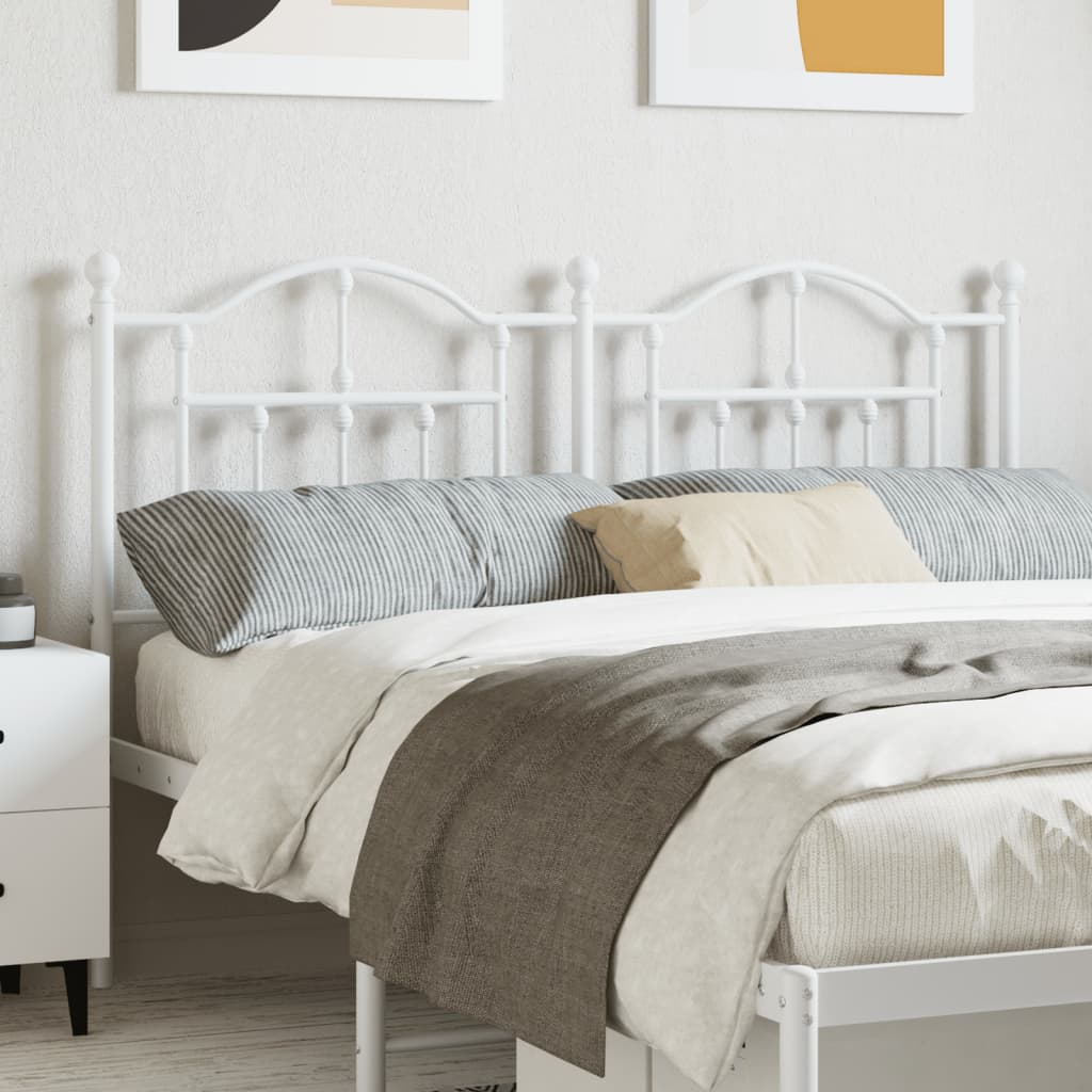 vidaXL Metal Headboard Black 39.4"-9