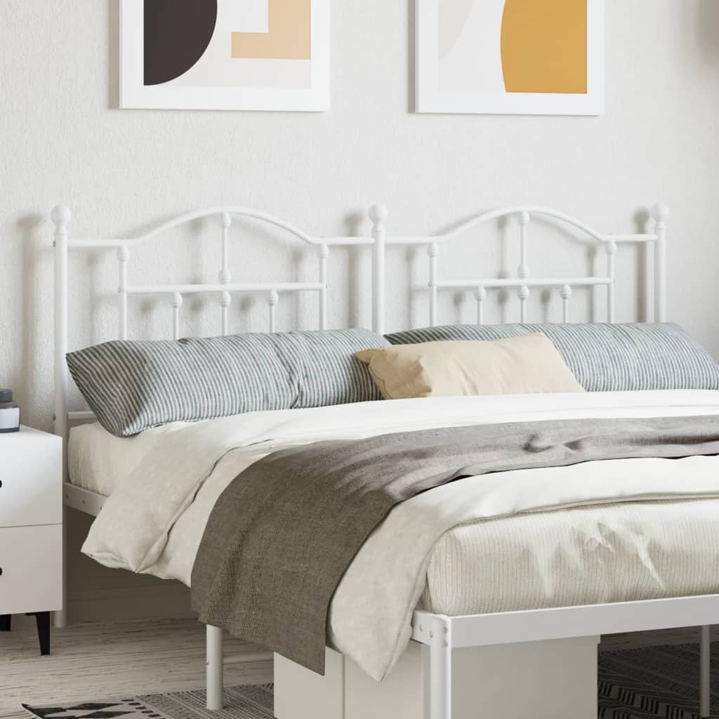vidaXL Metal Headboard Black 39.4"-12