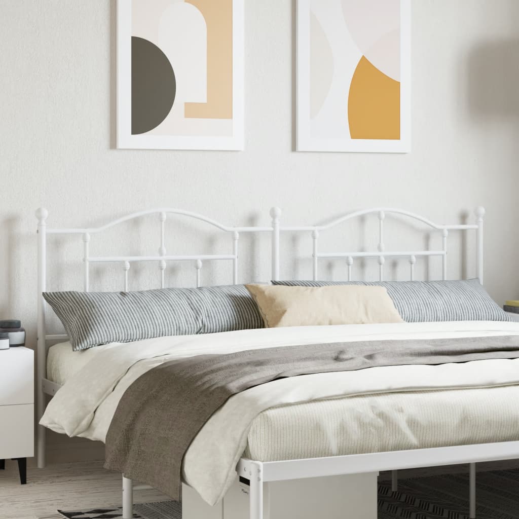 vidaXL Metal Headboard Black 39.4"-13