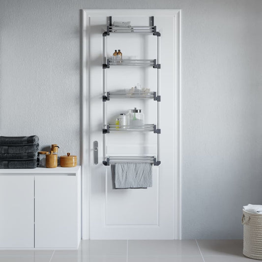 vidaXL Door Organizer with 5 Shelves 20.5"x7.9"x53.1" Aluminum-0