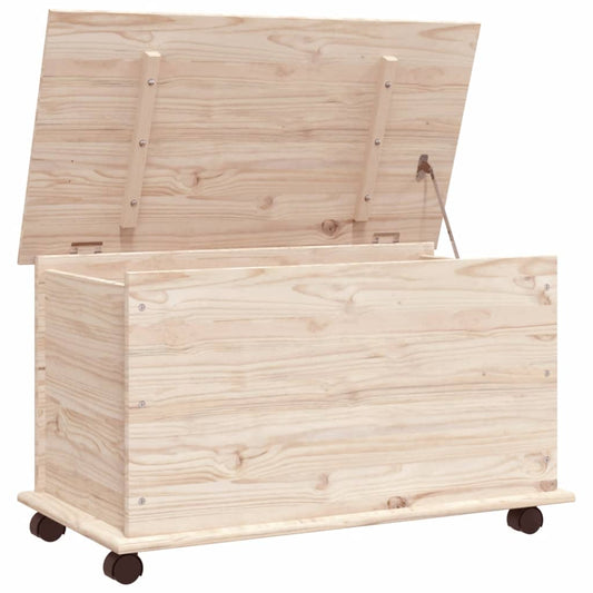 vidaXL Storage Chest Trunk Toy Box Chest for Entryway ALTA Solid Wood Pine-0
