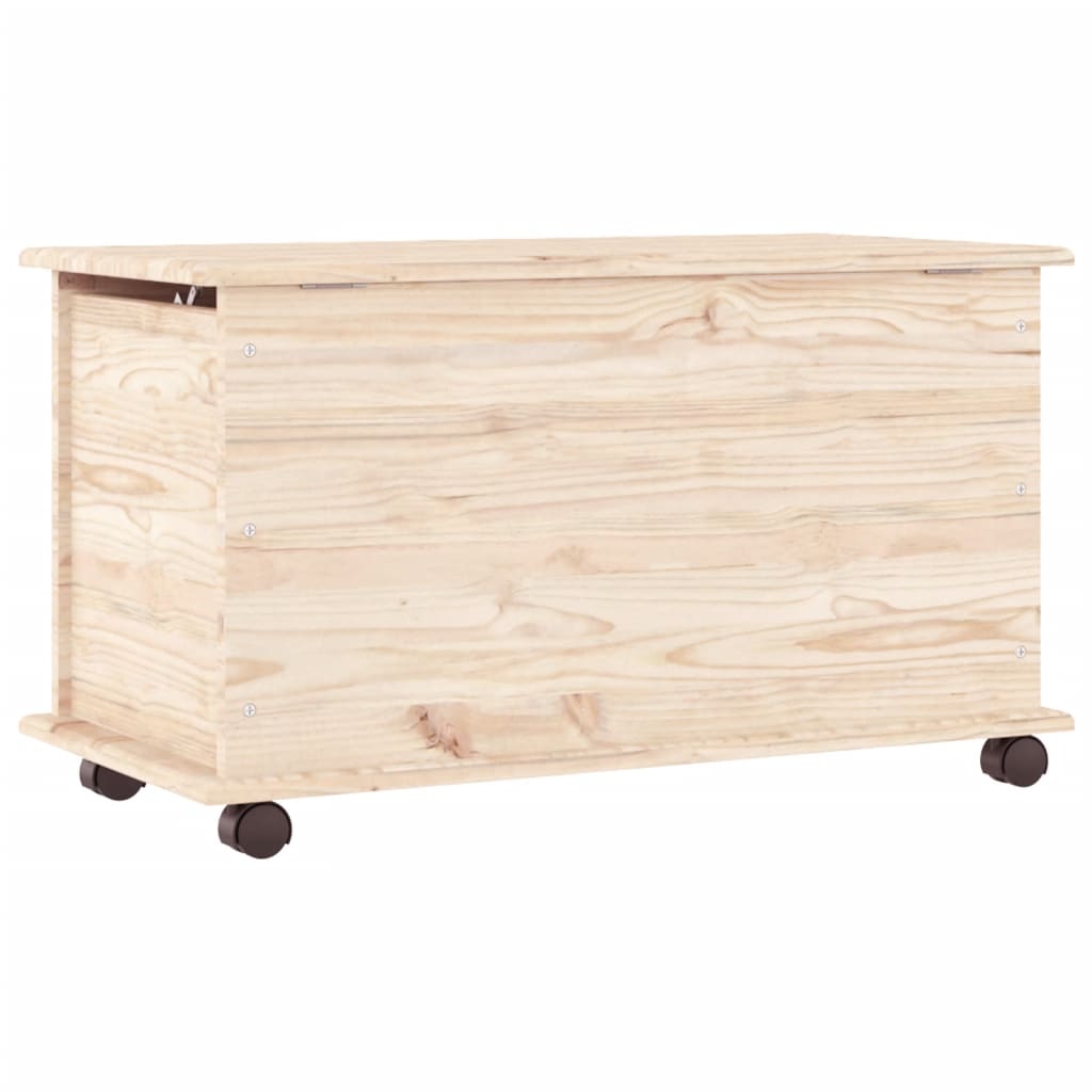 vidaXL Storage Chest Trunk Toy Box Chest for Entryway ALTA Solid Wood Pine-4