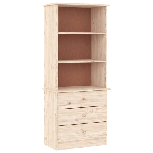 vidaXL Bookshelf Bookcase Shelving Unit for Living Room ALTA Solid Wood Pine-0