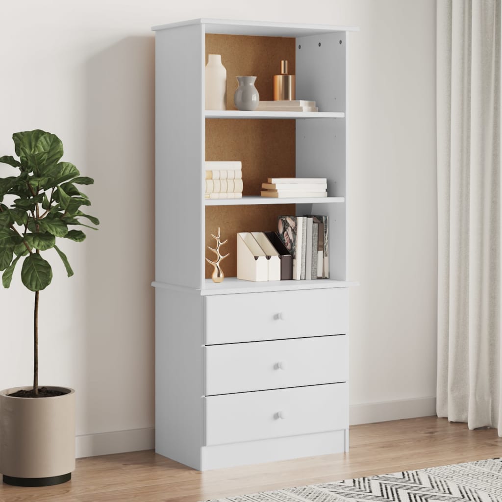 vidaXL Bookshelf Bookcase Shelving Unit for Living Room ALTA Solid Wood Pine-5