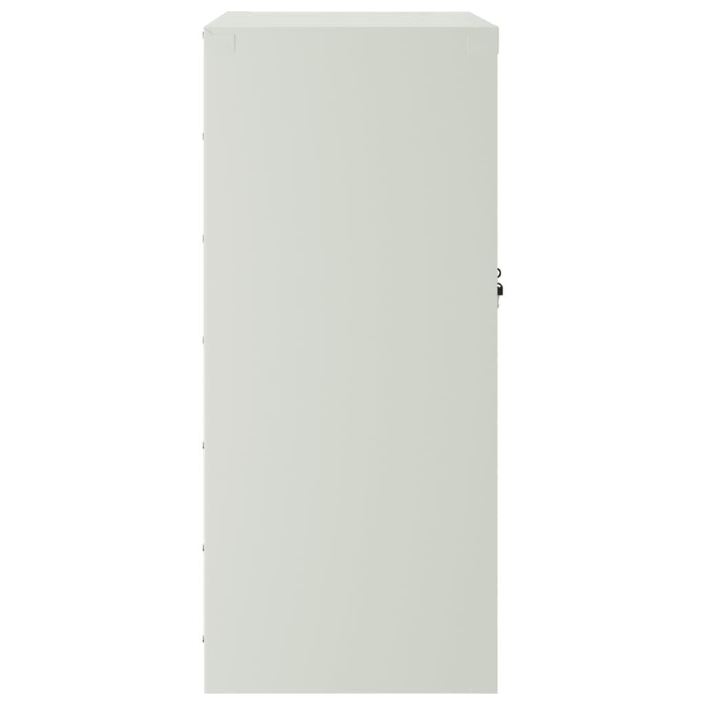 vidaXL File Cabinet Lockable Metal Storage Filing Cabinet with Doors Steel-0