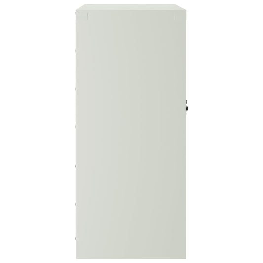 vidaXL File Cabinet Lockable Metal Storage Filing Cabinet with Doors Steel-0