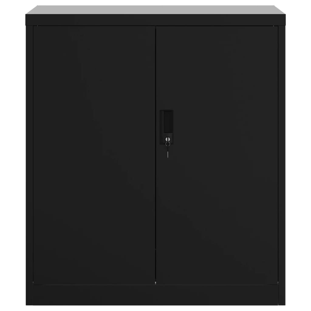 vidaXL File Cabinet Lockable Metal Storage Filing Cabinet with Doors Steel-1