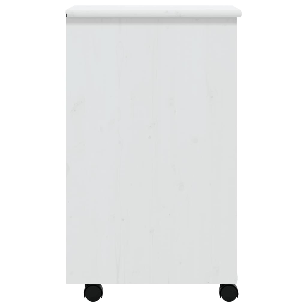 vidaXL Rolling Cabinet with Drawers Storage File Cabinet MOSS Solid Wood Pine-1