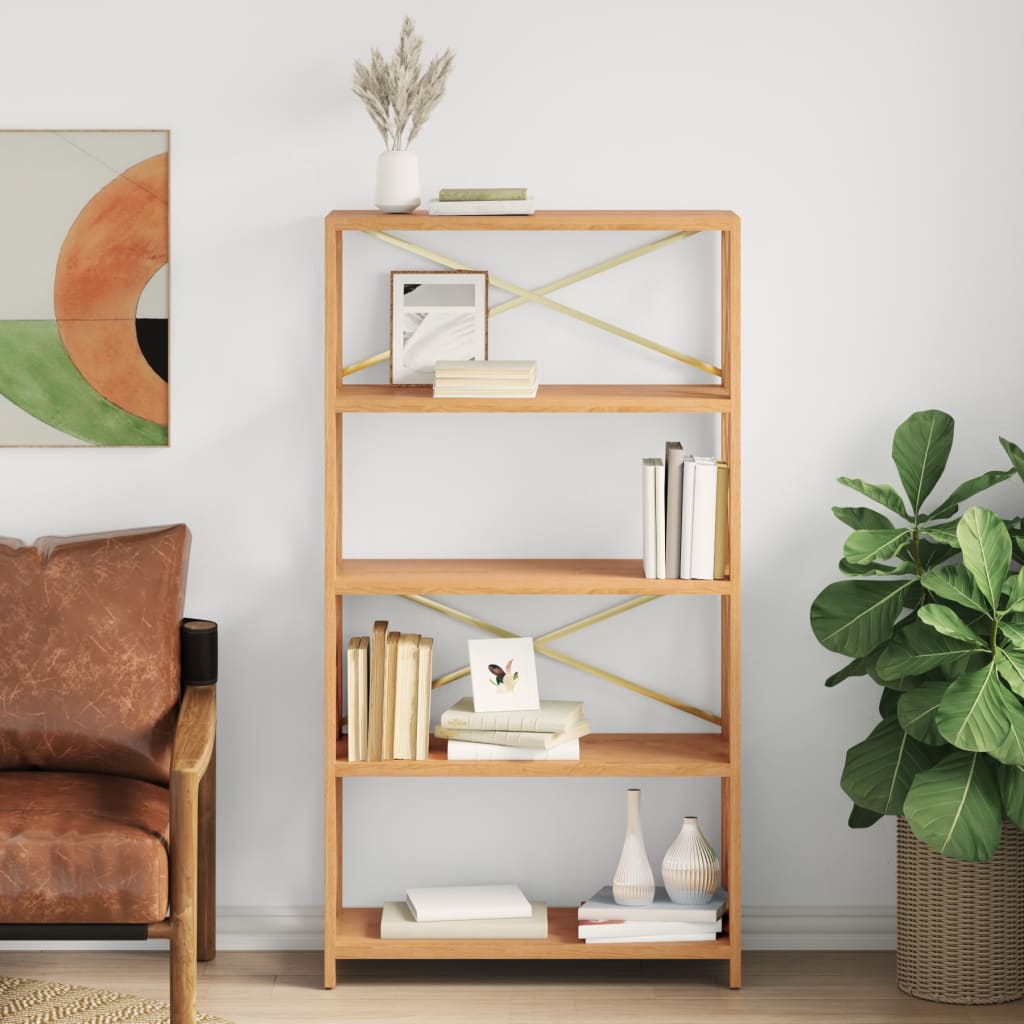 vidaXL Shelf Bathroom Storage Bookshelf Rack Shelving Unit Solid Wood Oak-8