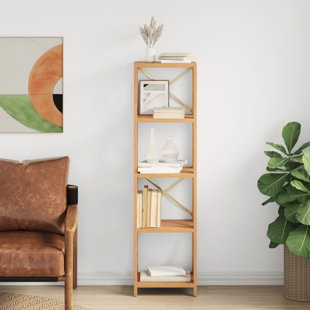 vidaXL Shelf Bathroom Storage Bookshelf Rack Shelving Unit Solid Wood Oak-11