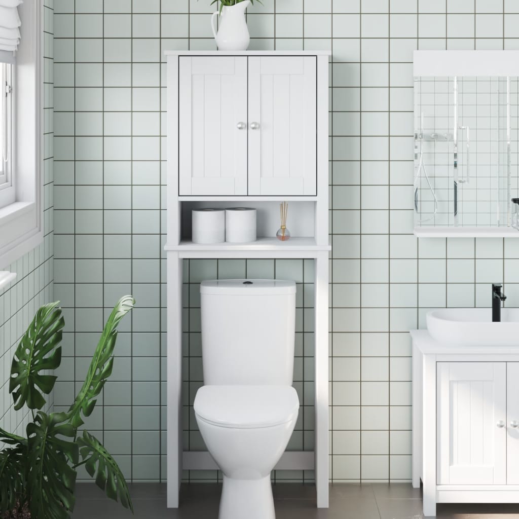 vidaXL Over-the-Toilet Storage Bathroom Space Saver Organizer BERG Solid Wood-7