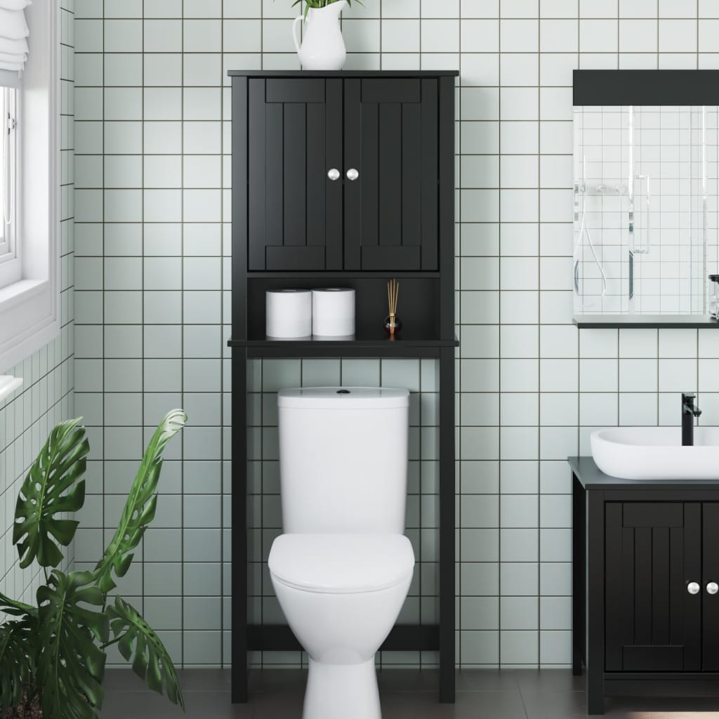 vidaXL Over-the-Toilet Storage Bathroom Space Saver Organizer BERG Solid Wood-5
