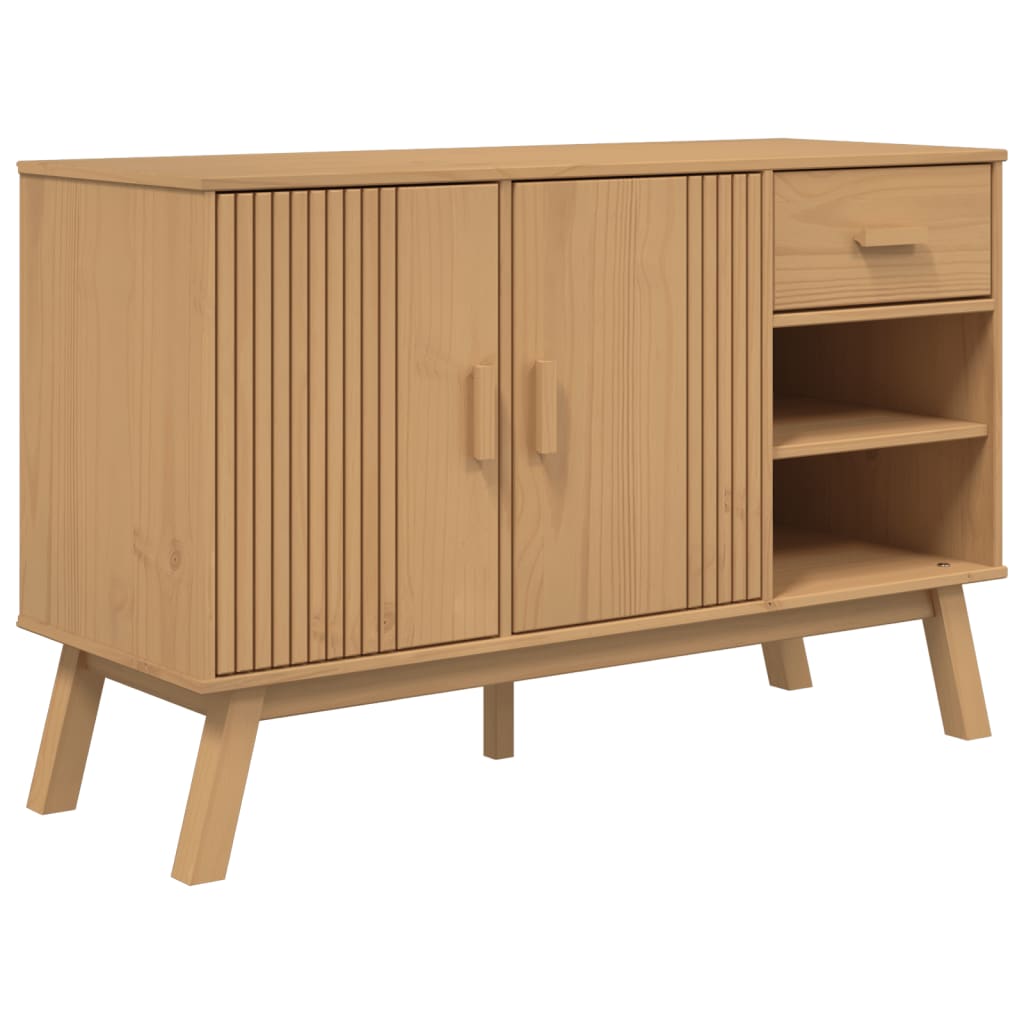 vidaXL Sideboard OLDEN Brown 44.9"x16.9"x28.9" Solid Wood Pine-1