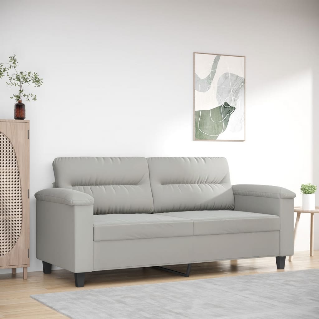 vidaXL Sofa Chair Upholstered Club Armchair for Living Room Microfiber Fabric-5
