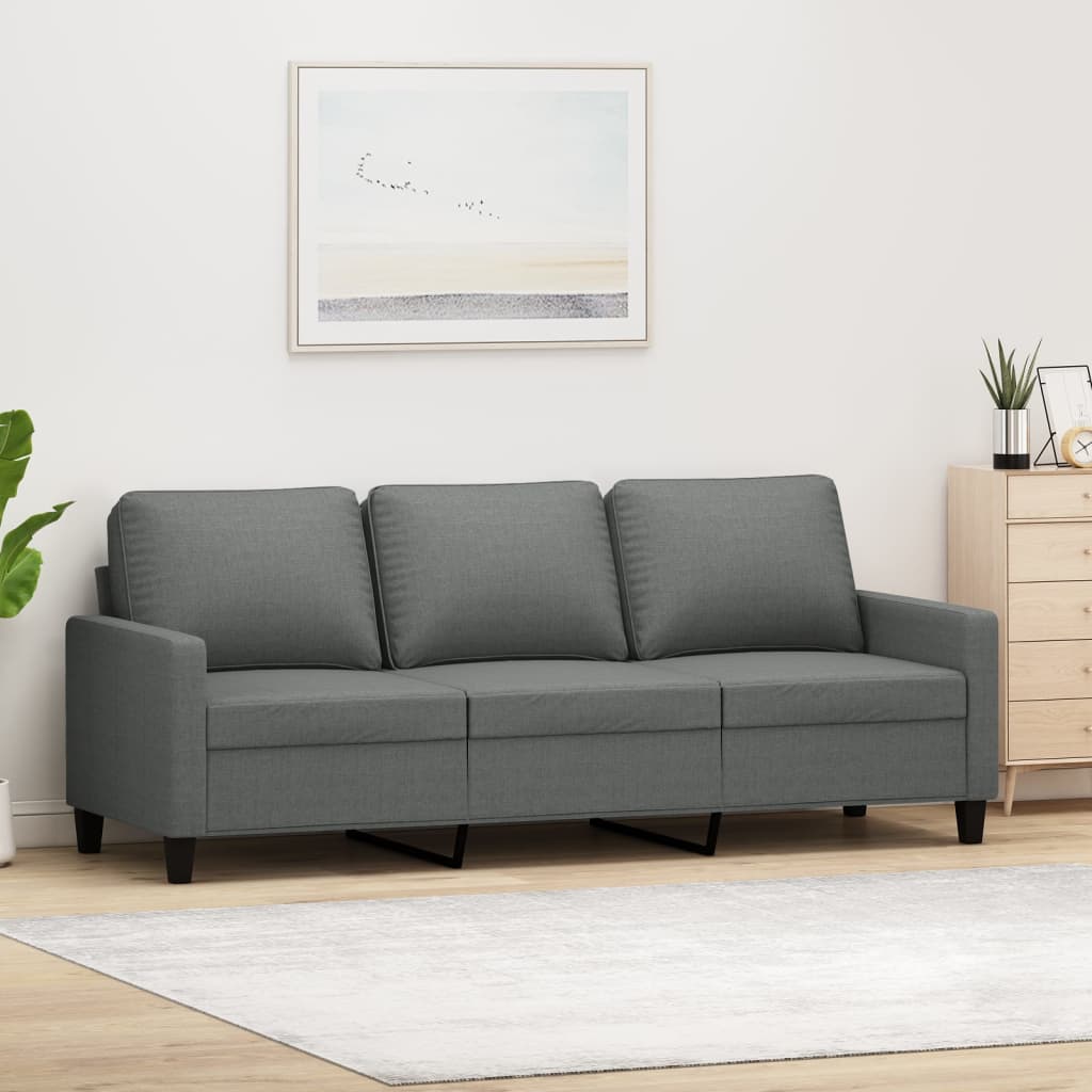 vidaXL Sofa Chair Upholstered Accent Armchair Sofa Comfort Dark Gray Fabric-6