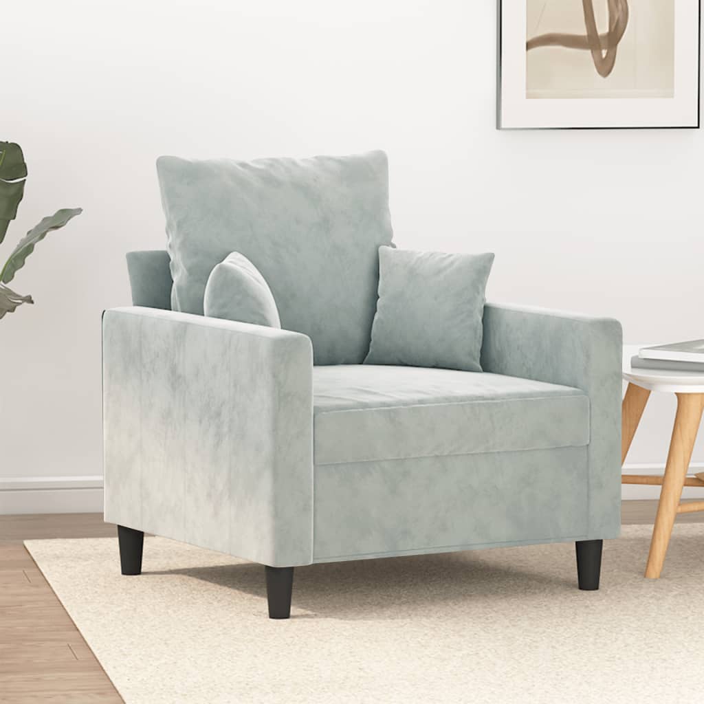 vidaXL Sofa Chair Upholstered Single Sofa Armchair for Living Room Velvet