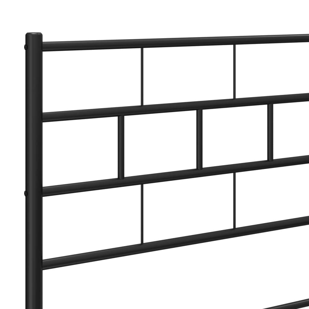 vidaXL Metal Headboard Black 53.1"-4