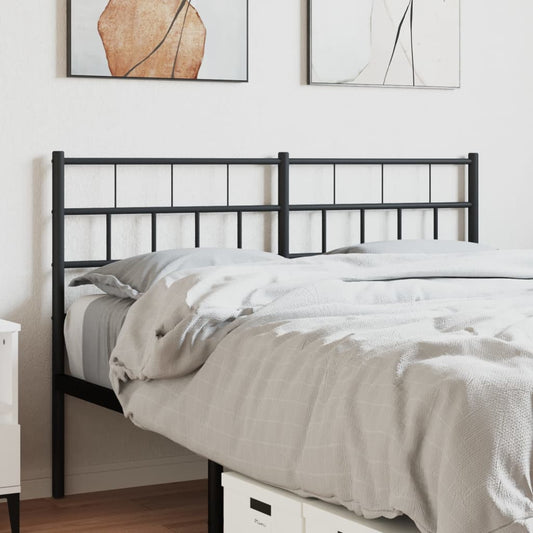 vidaXL Metal Headboard Black 53.1"-0