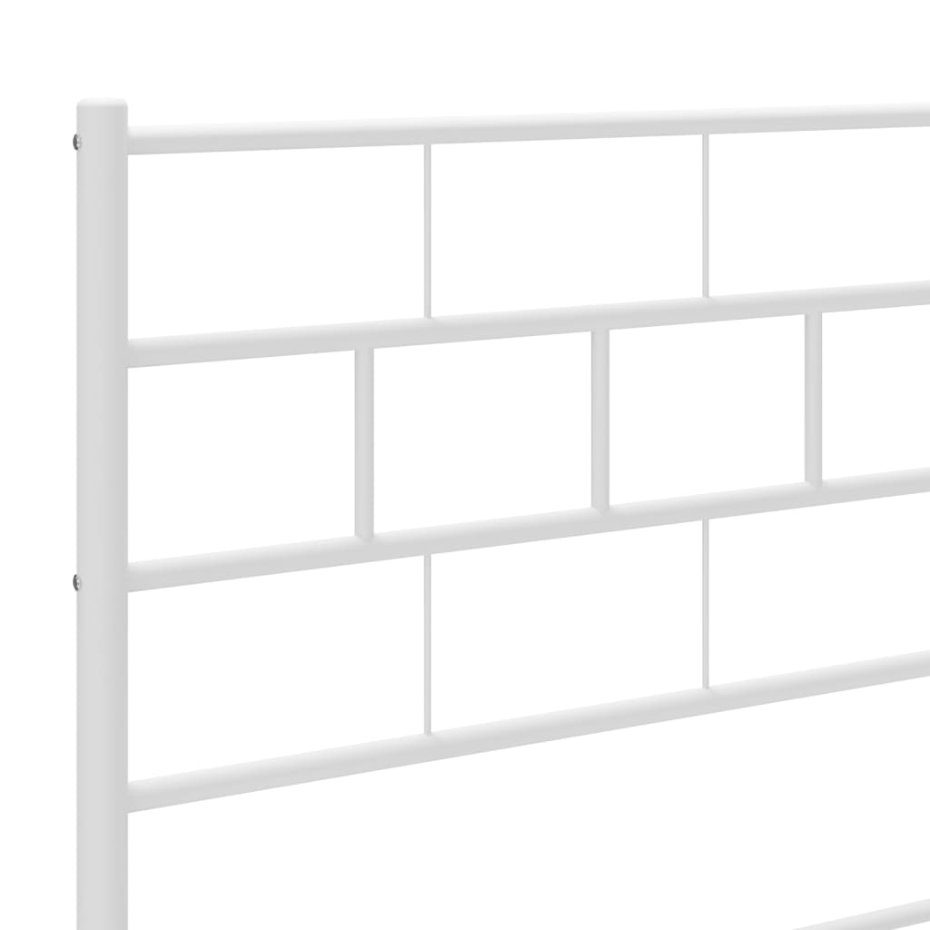 vidaXL Metal Headboard White 70.9"