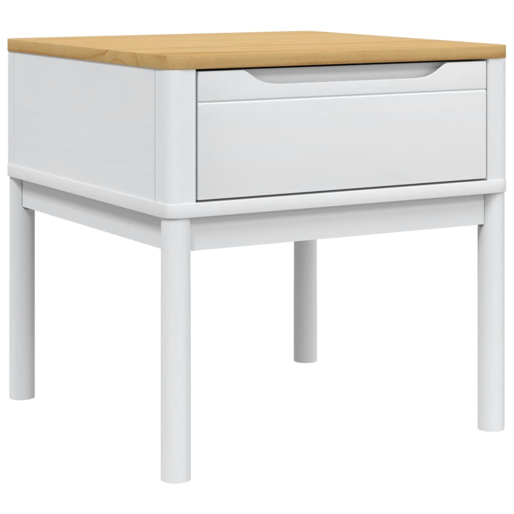 vidaXL Lamp Table FLORO Wax Brown 21.7"x21.7"x21.3" Solid Wood Pine-3