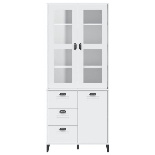 vidaXL Highboard VIKEN Anthracite Gray 31.5"x15.7"x74.8" Solid Wood Pine-0