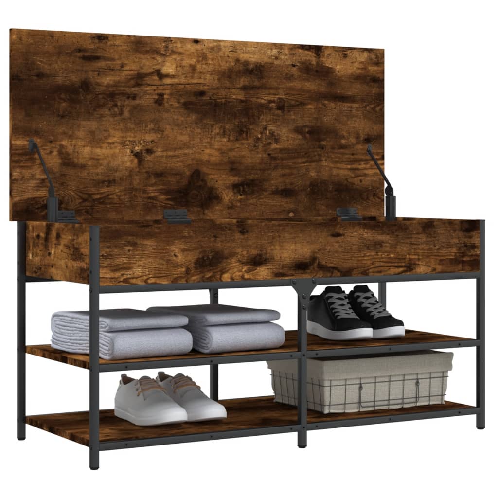 vidaXL Shoe Bench Hallway Storage Bench with Seat Furniture Engineered Wood-4