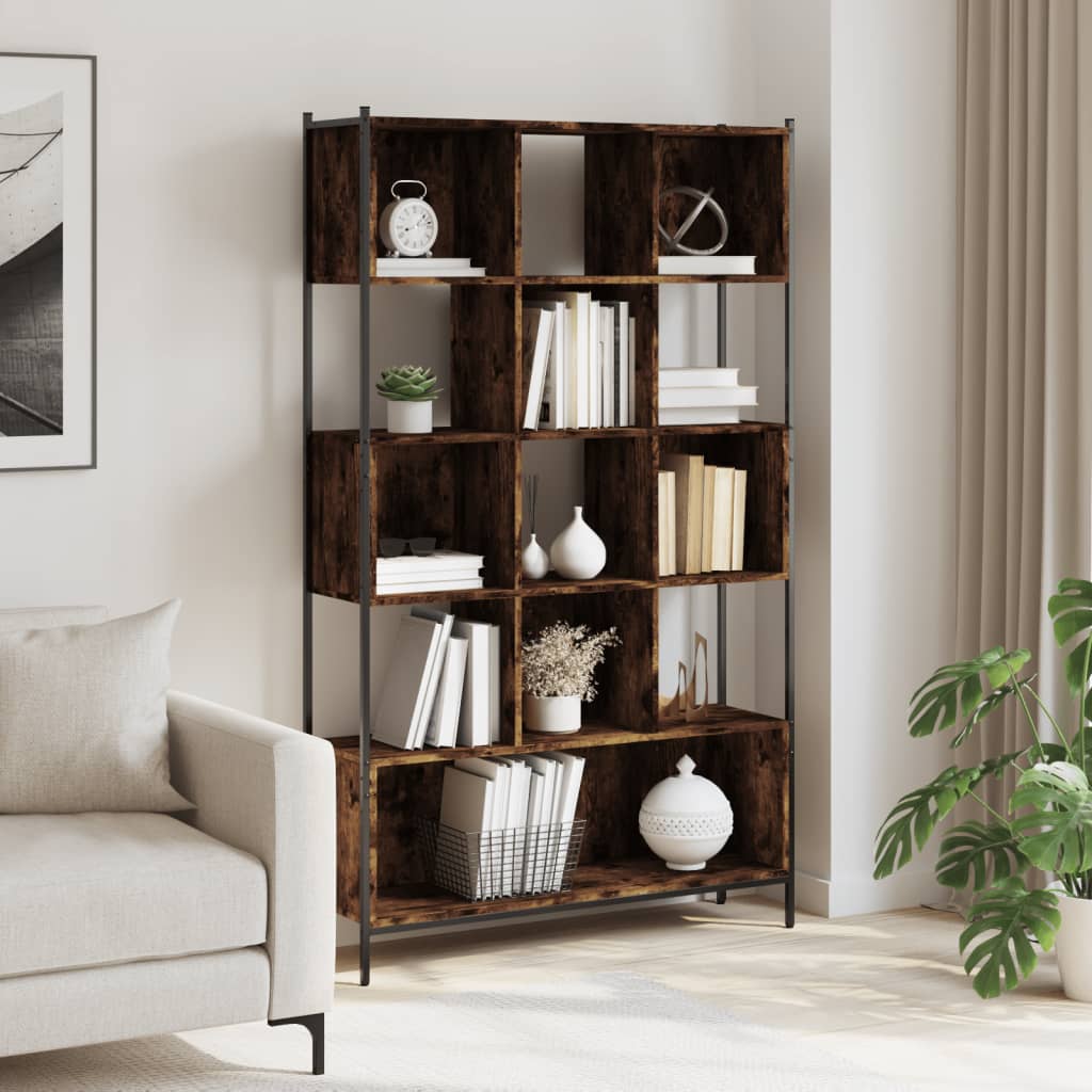 vidaXL Bookcase Standing Bookshelf for Office Living Room Engineered Wood-2