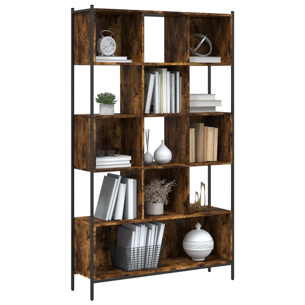 vidaXL Bookcase Standing Bookshelf for Office Living Room Engineered Wood-3