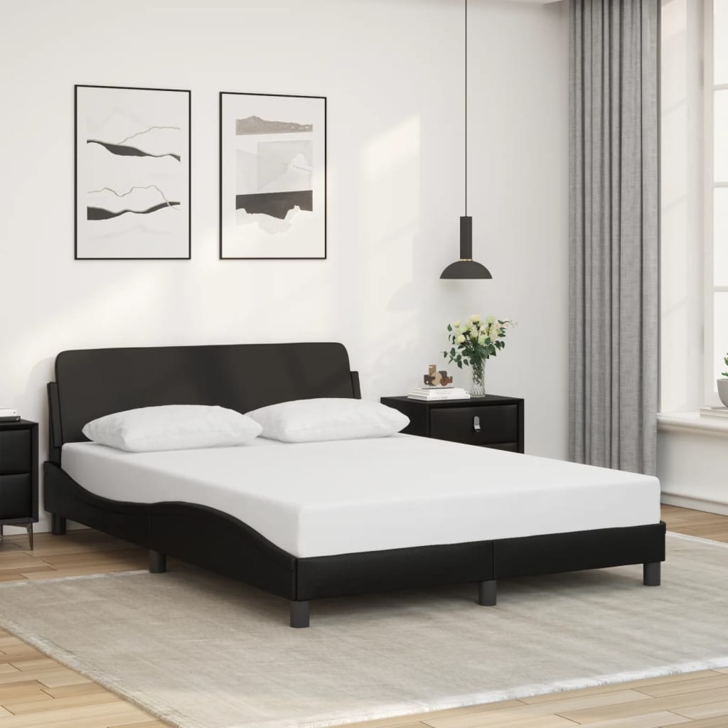 vidaXL Bed Frame without Mattress Platform Bedstead Bed Base Faux Leather-5