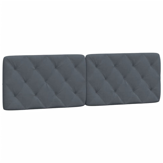 vidaXL Headboard Cushion Dark Gray 60.2" Velvet-0