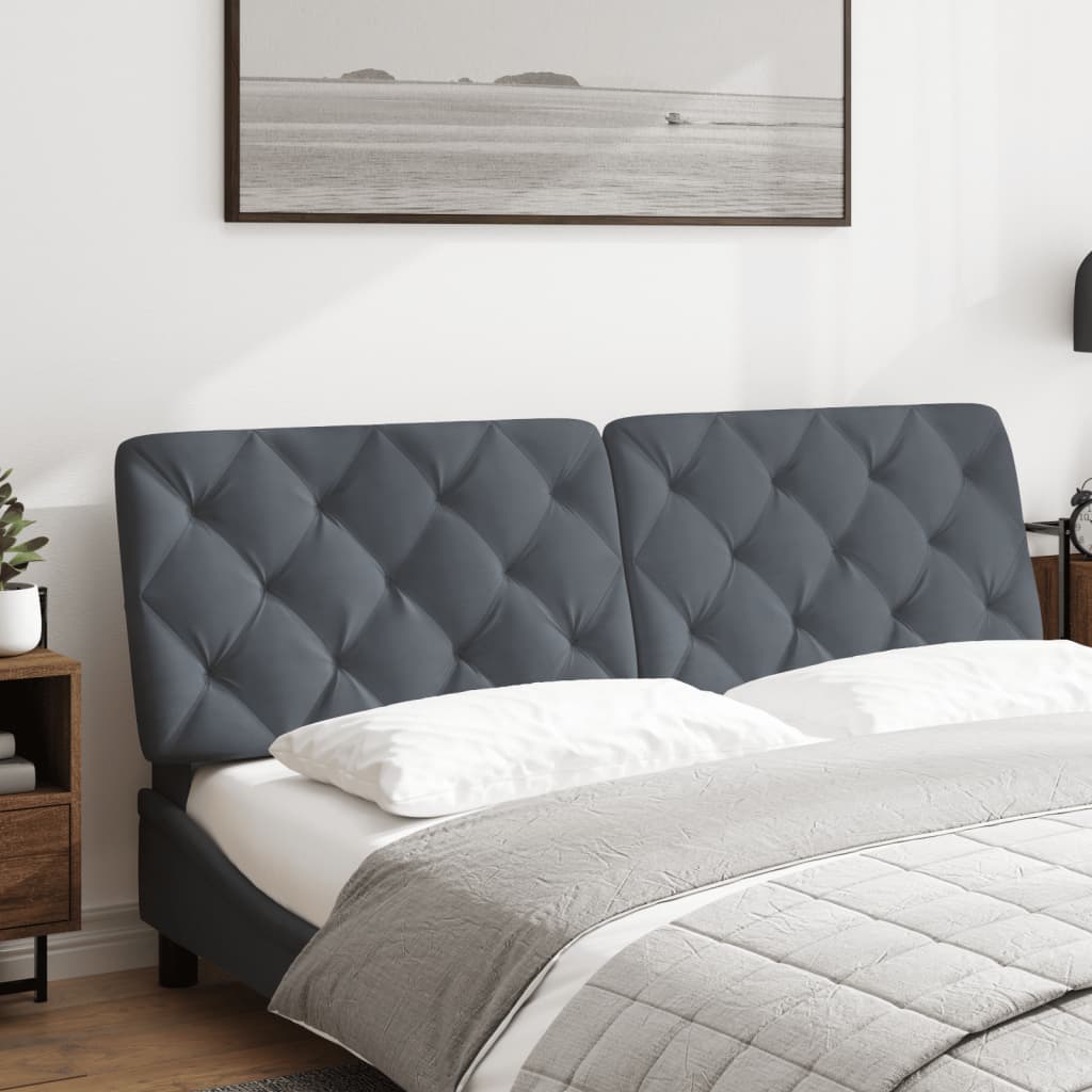 vidaXL Headboard Cushion Dark Gray 60.2" Velvet-1