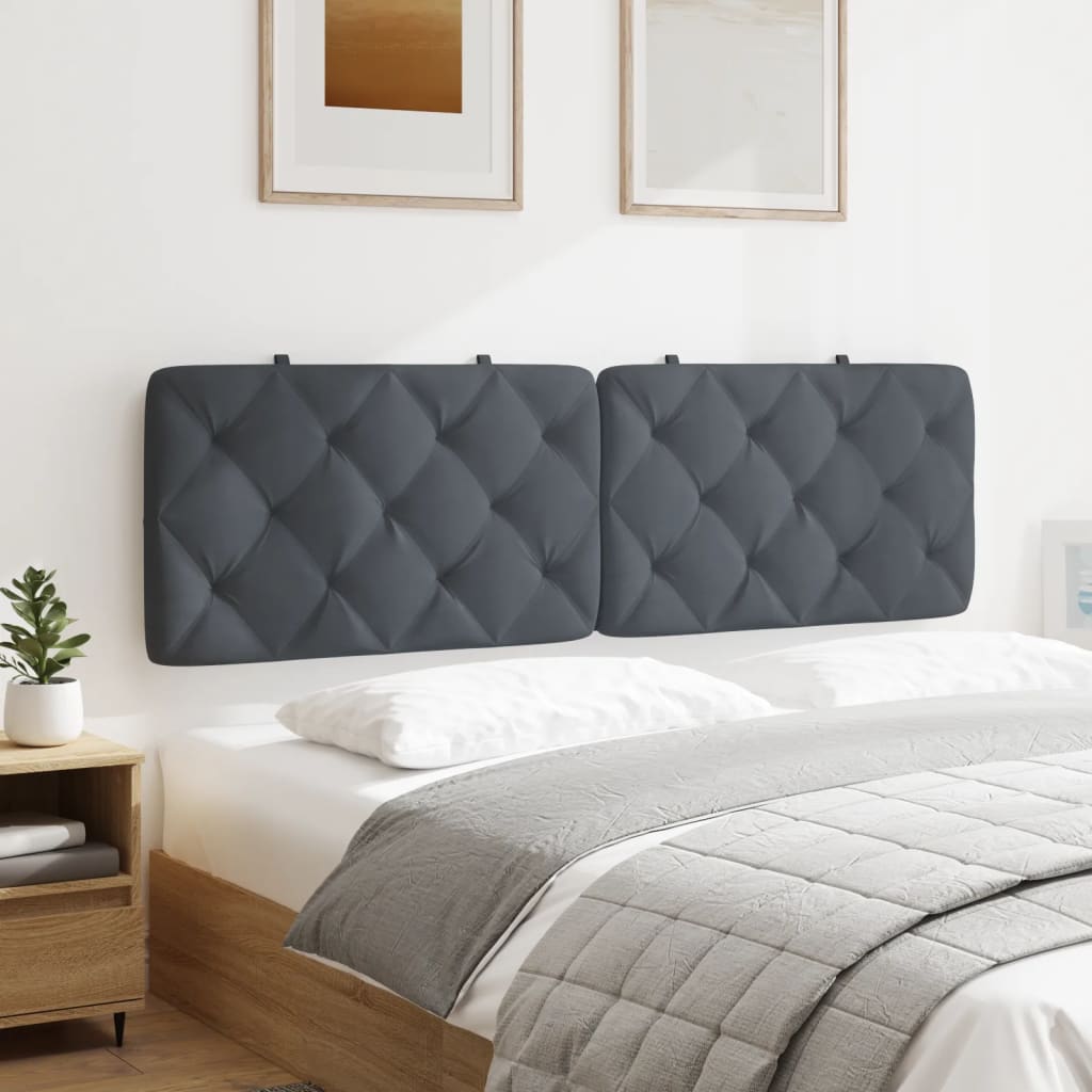 vidaXL Headboard Cushion Dark Gray 60.2" Velvet-4
