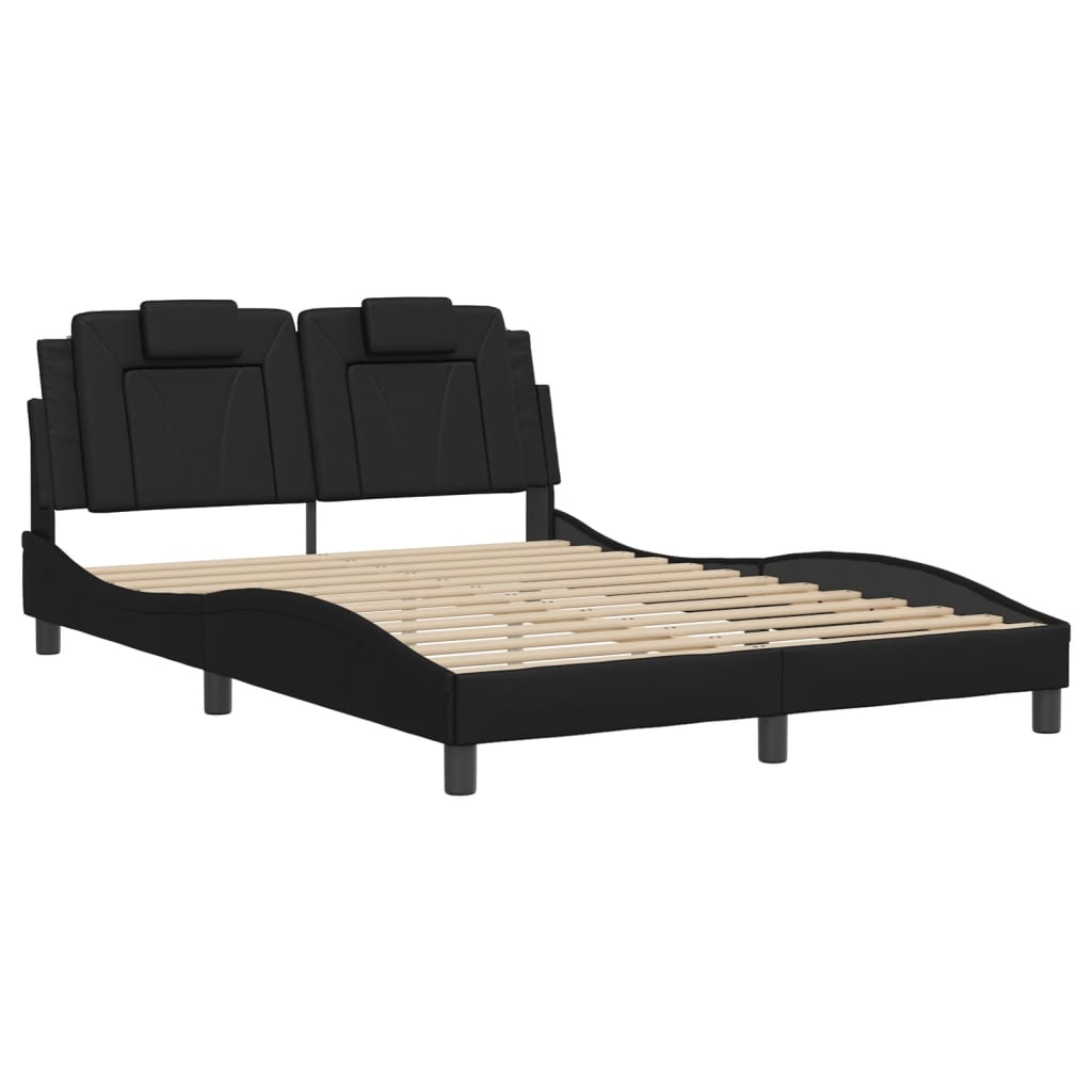 vidaXL Bed Frame with Headboard Base Mattress Foundation Furniture Faux Leather-0
