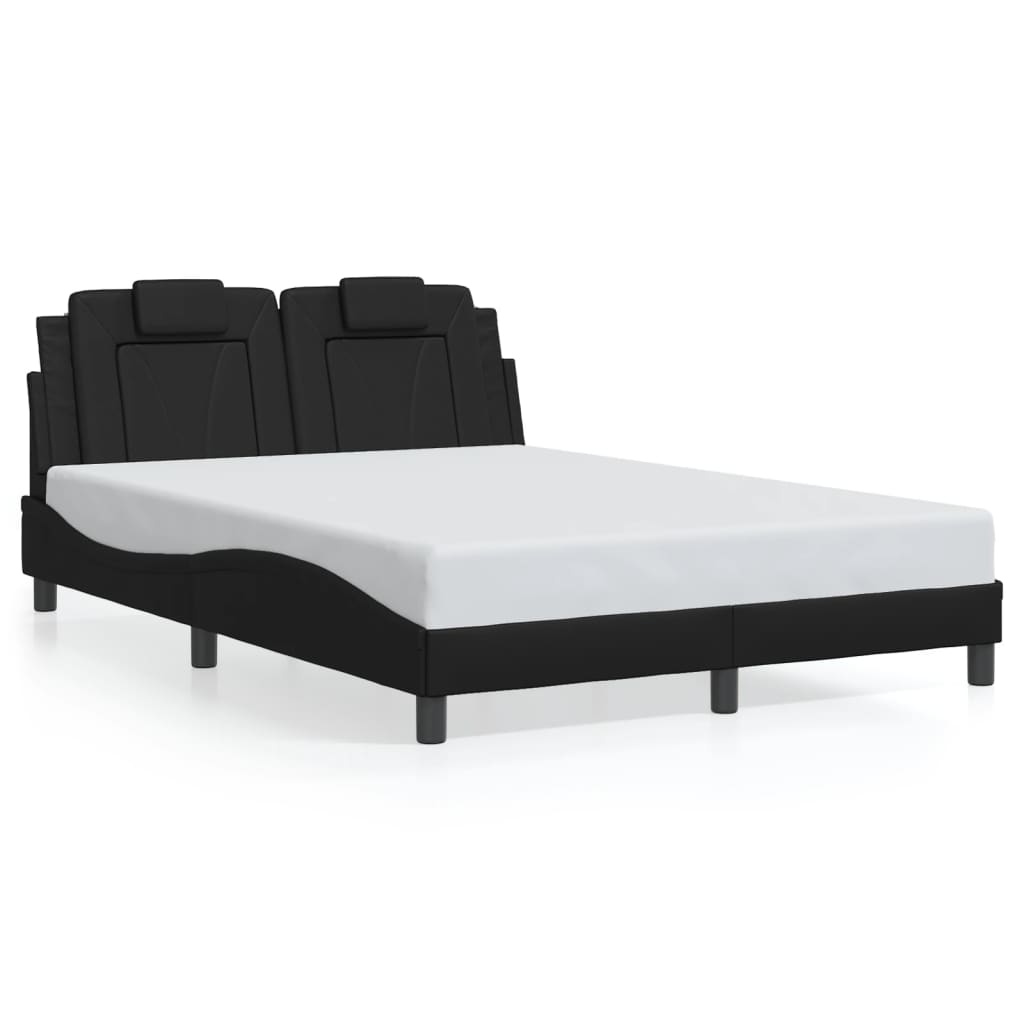 vidaXL Bed Frame with Headboard Base Mattress Foundation Furniture Faux Leather-5