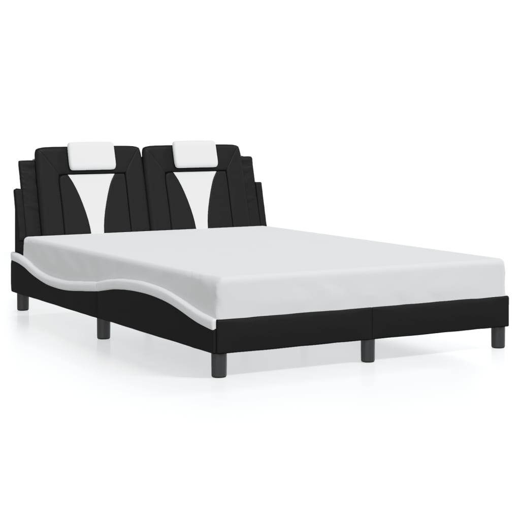 vidaXL Bed Frame with Headboard Base Mattress Foundation Furniture Faux Leather-8