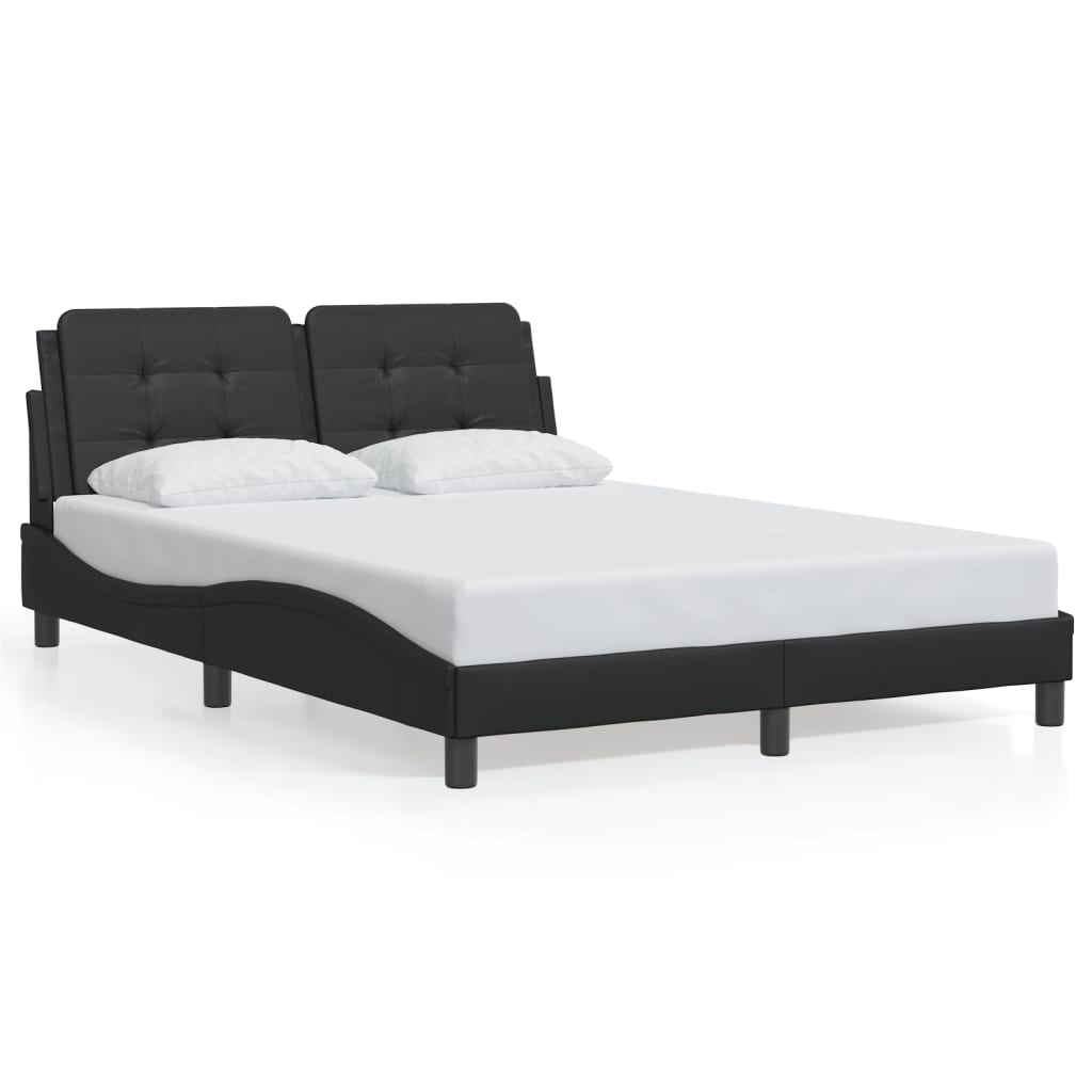 vidaXL Bed Frame with Headboard Base Mattress Foundation Furniture Faux Leather-5