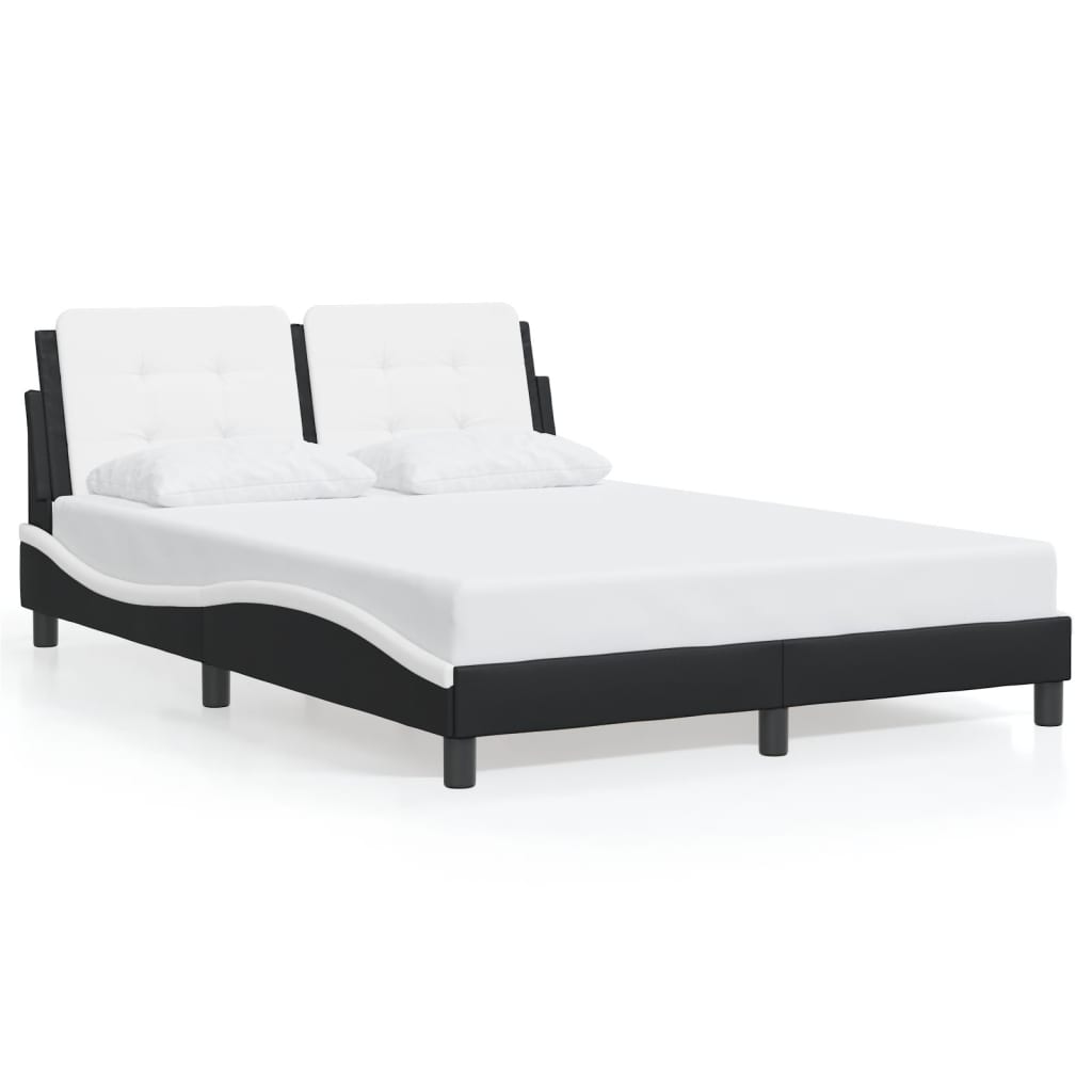 vidaXL Bed Frame with Headboard Base Mattress Foundation Furniture Faux Leather-8